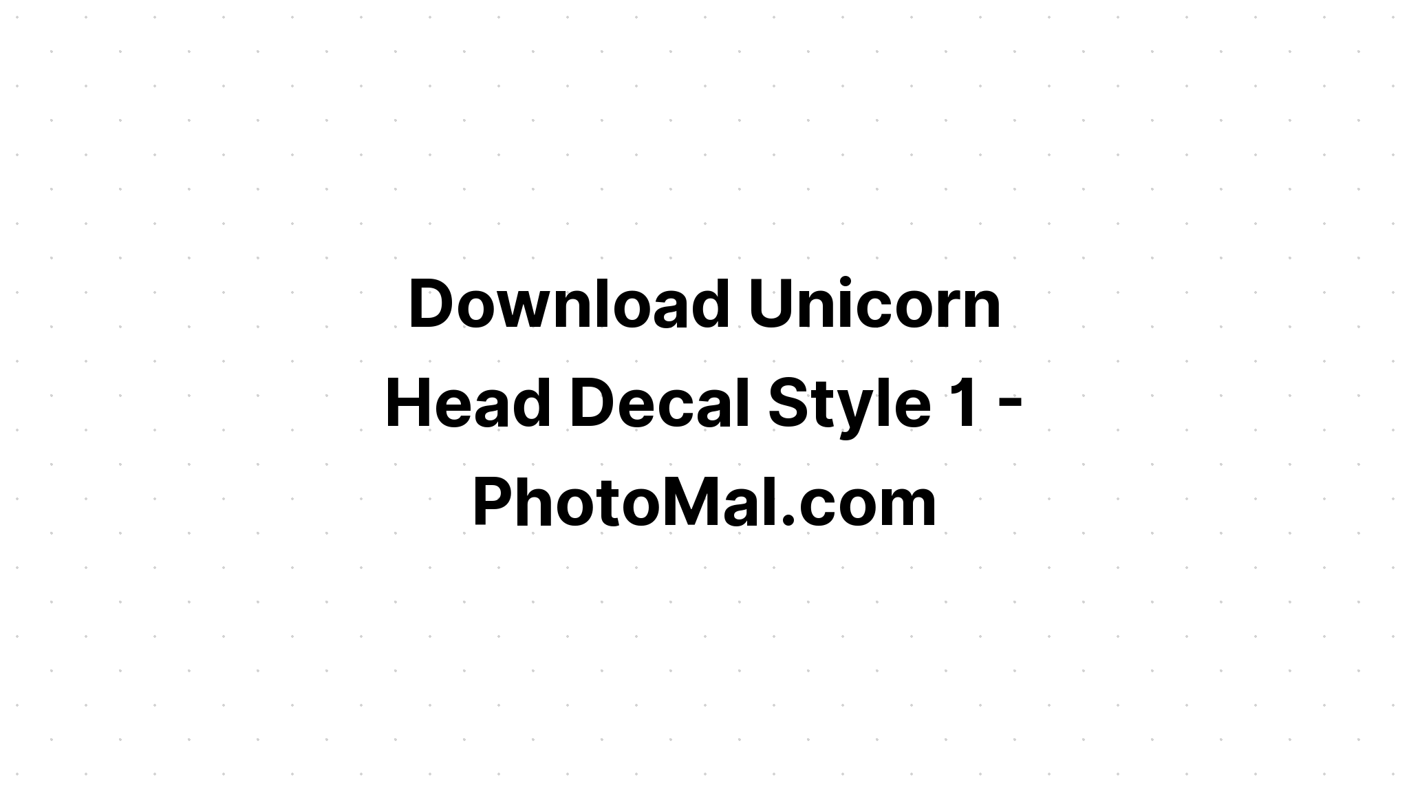 Download Unicorn Head SVG File